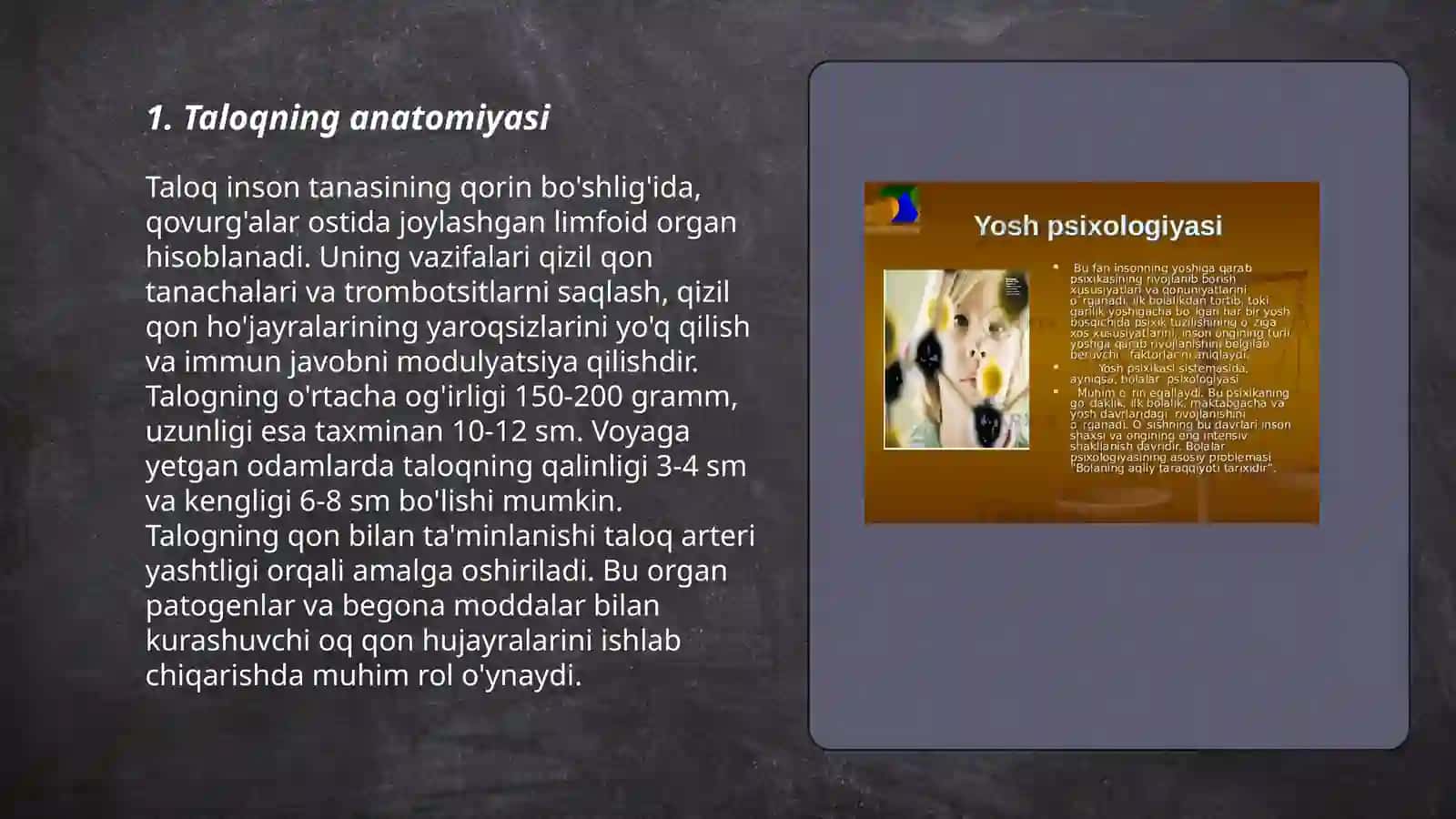 Taloqning tug'ma anomaliyalari va o'smalari.Timusning rivojlanish buzilishlari 3