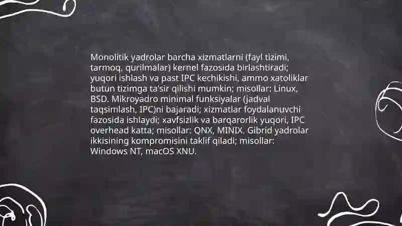 Zamonaviy operatsion tizmlarning qiyosiy tahlili 3