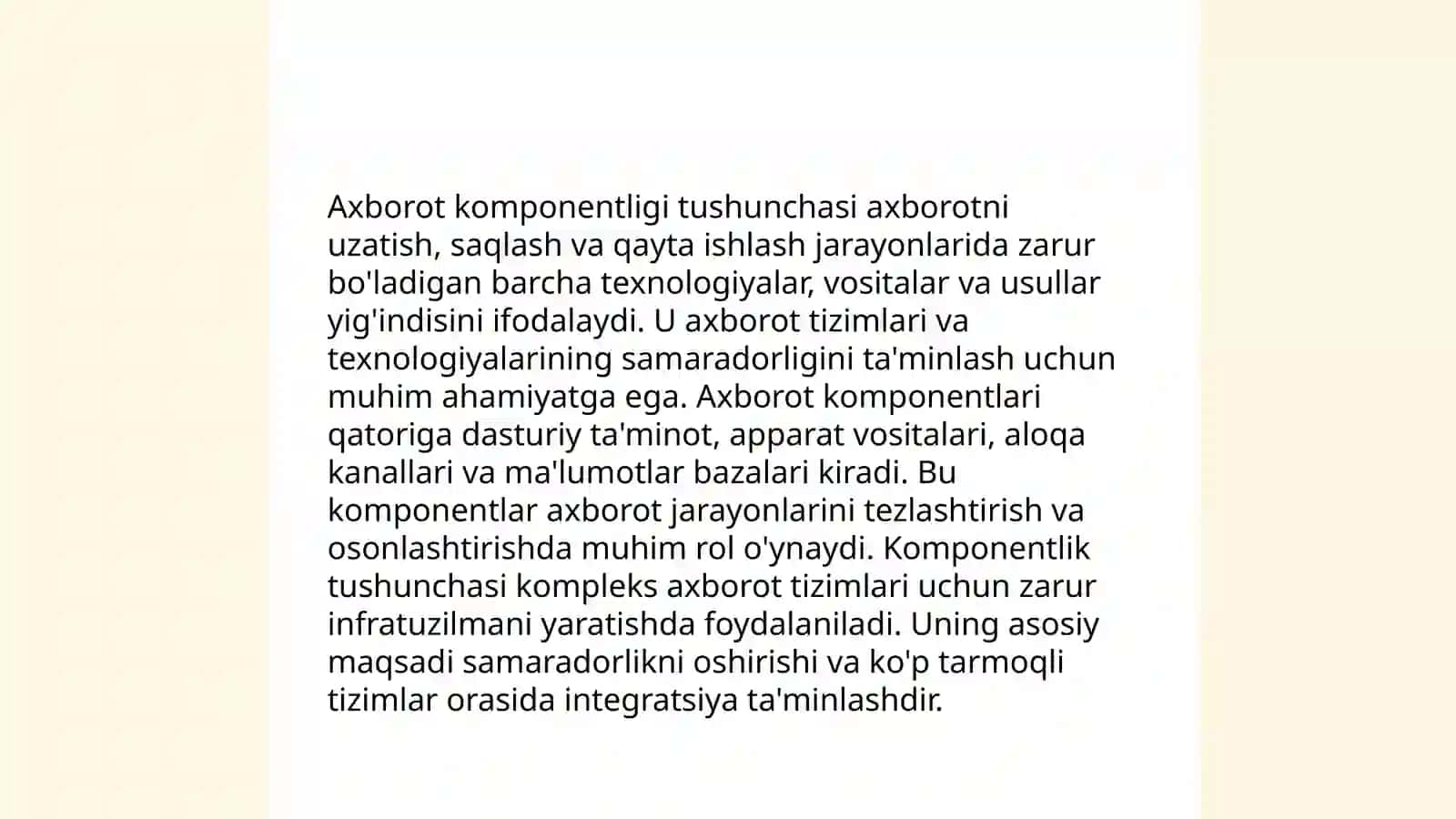Axborot komponentligi kasbiy tayyorgarligi 3