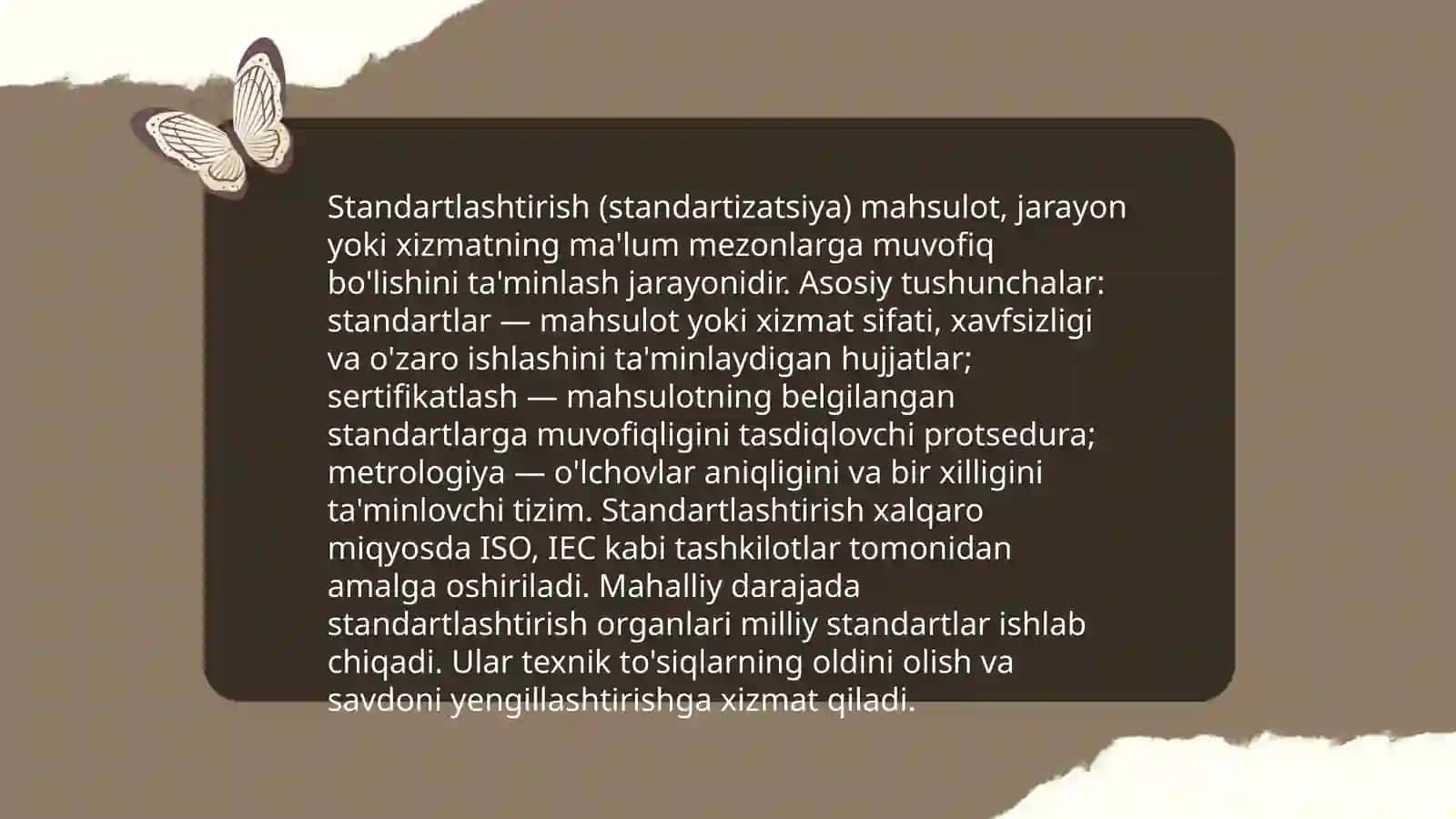 Mahsulotlar haqidagi ma'lumotlarni standartlashtirish 3