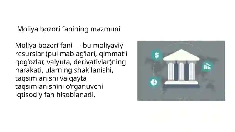 Moliya bozori fanining iqtisodiyotda tutgan oʻrni 3