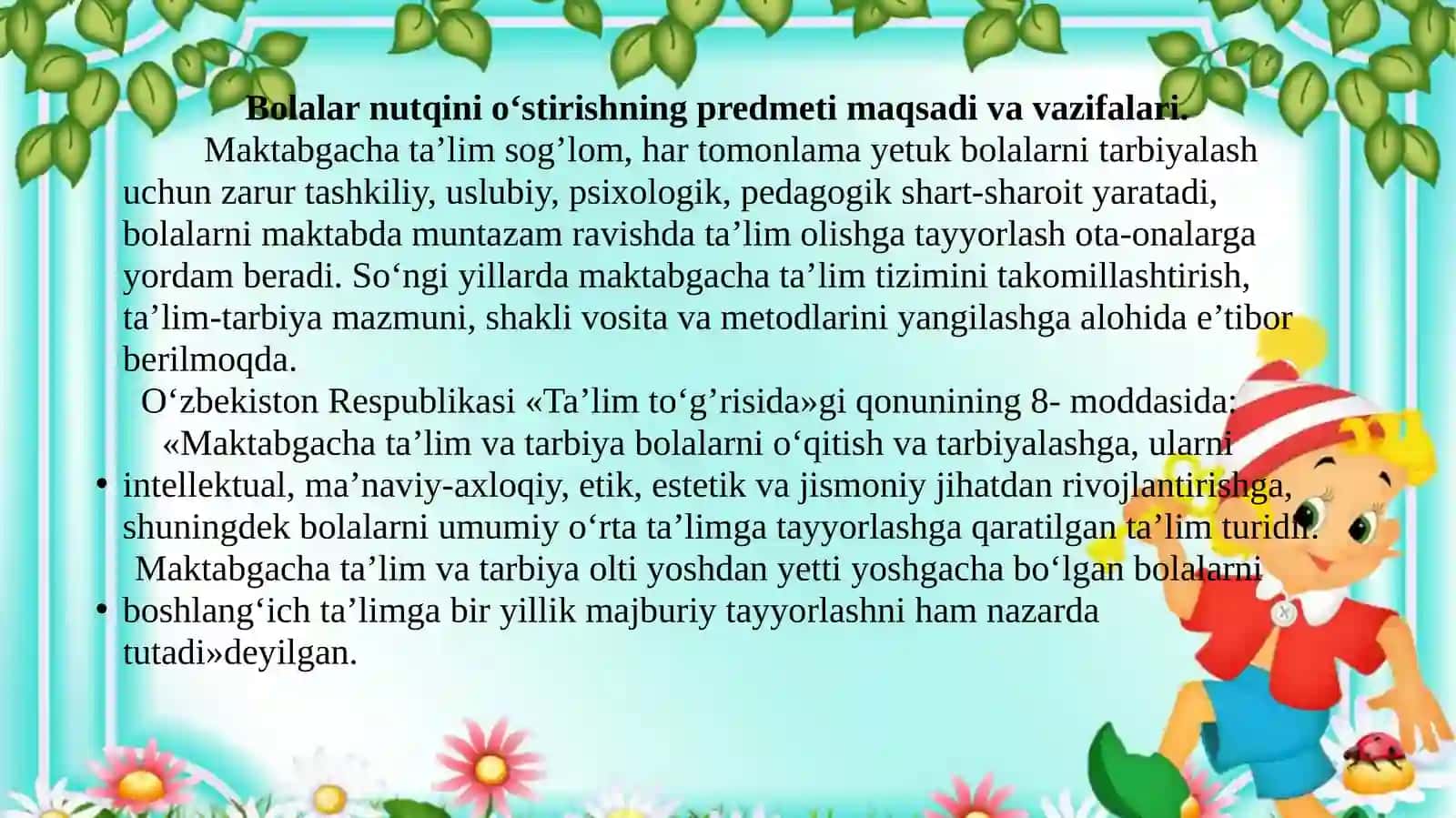 Bolalarni Nutqini O‘stirish Fanining Maqsad va Vazifalari 3