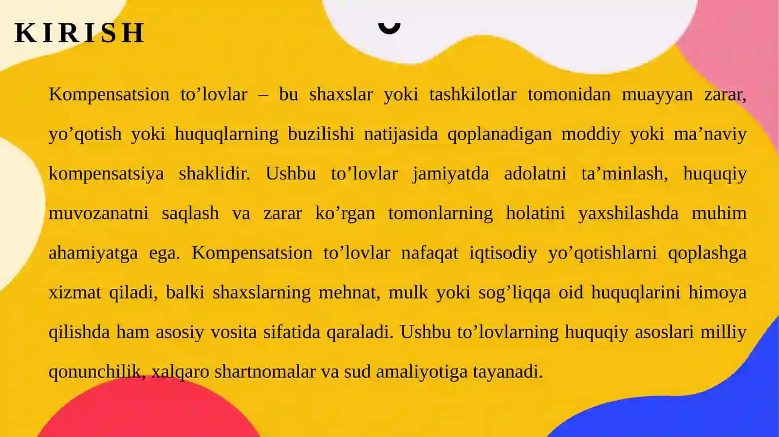 Kompensatsion to'lovlar 3