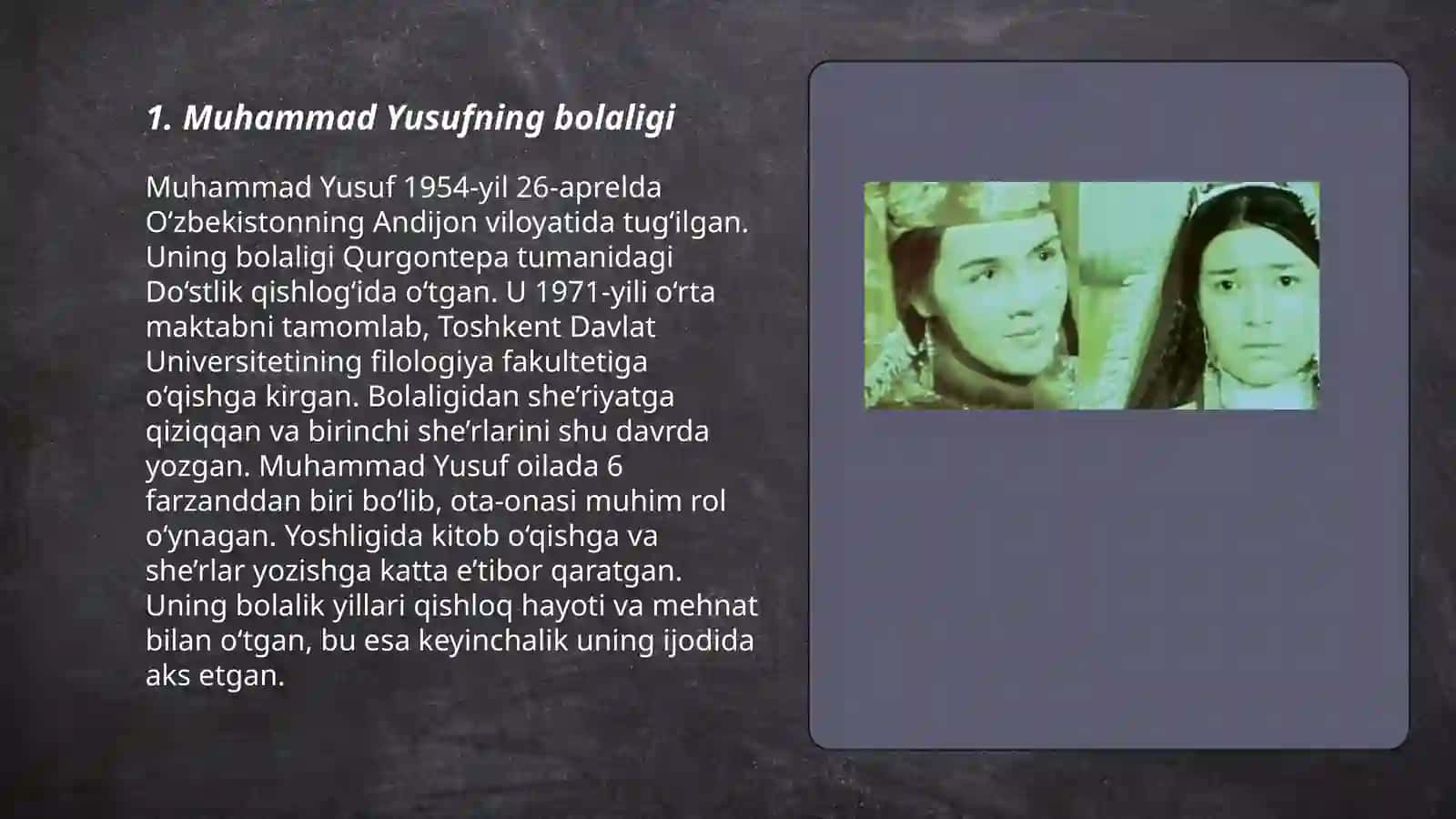 "Oʻtgan kunlar" asari 3