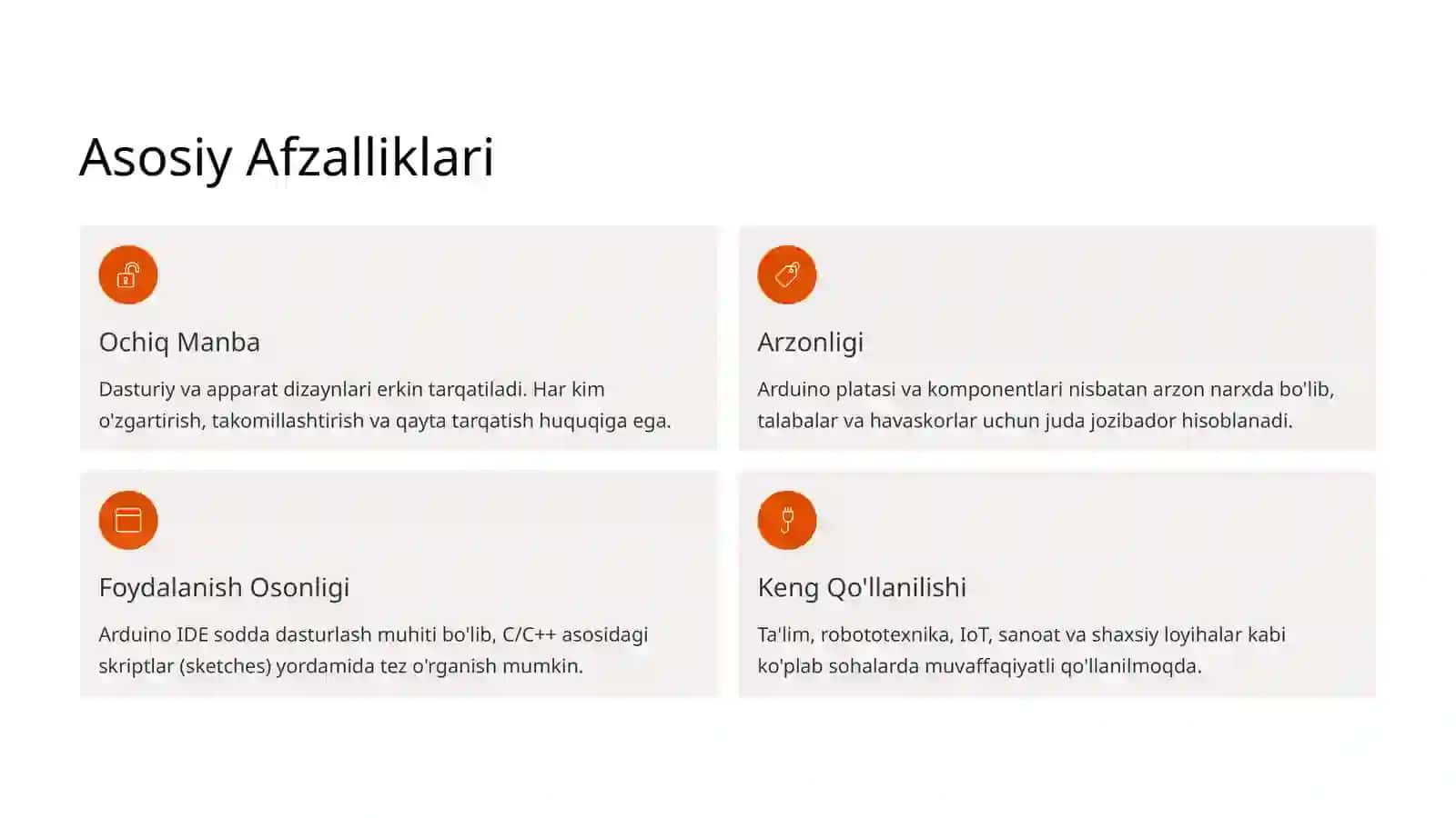 Arduino Platformasi: Innovatsiyalar uchun Keng Imkoniyatlar 3