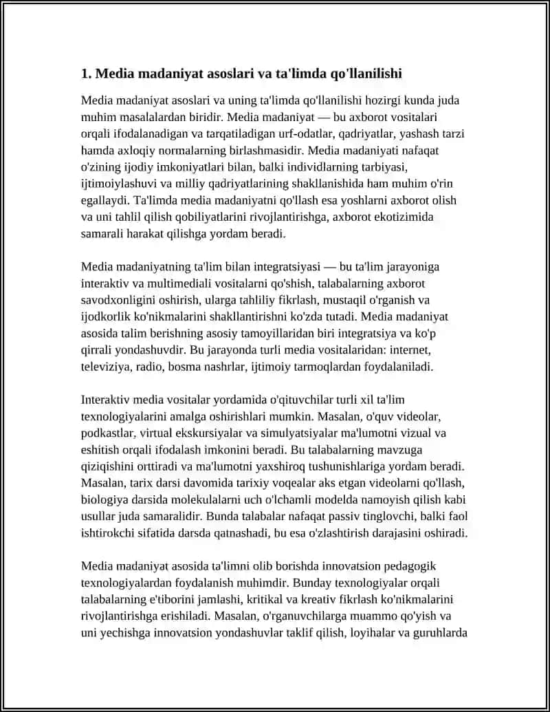 MEDIA MADANIYAT VA INNOVATSION PEDAGOGIK TEXNOLOGIYALAR 3