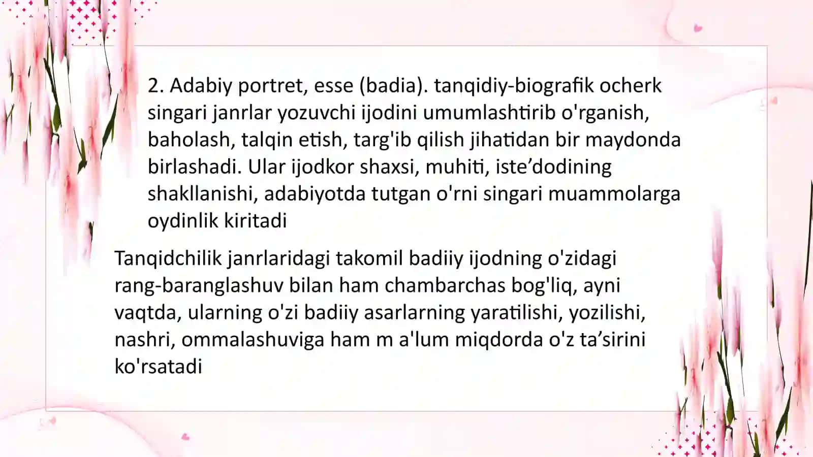 O 'zbek adabiy tanqidchiligining janriy tasnifi 3