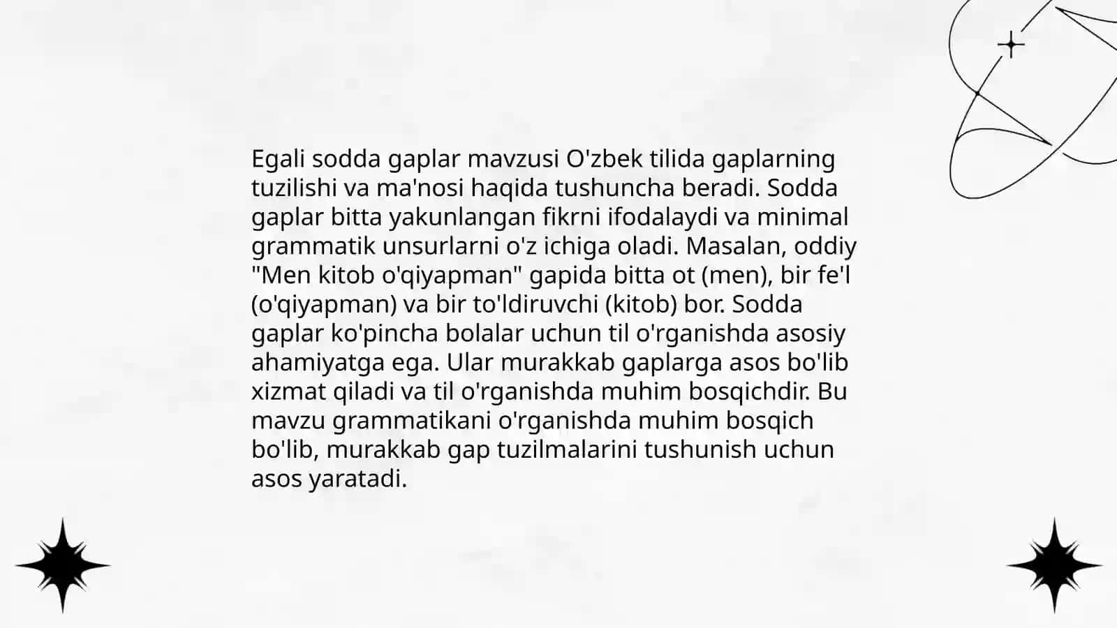 Egali sodda gap 3