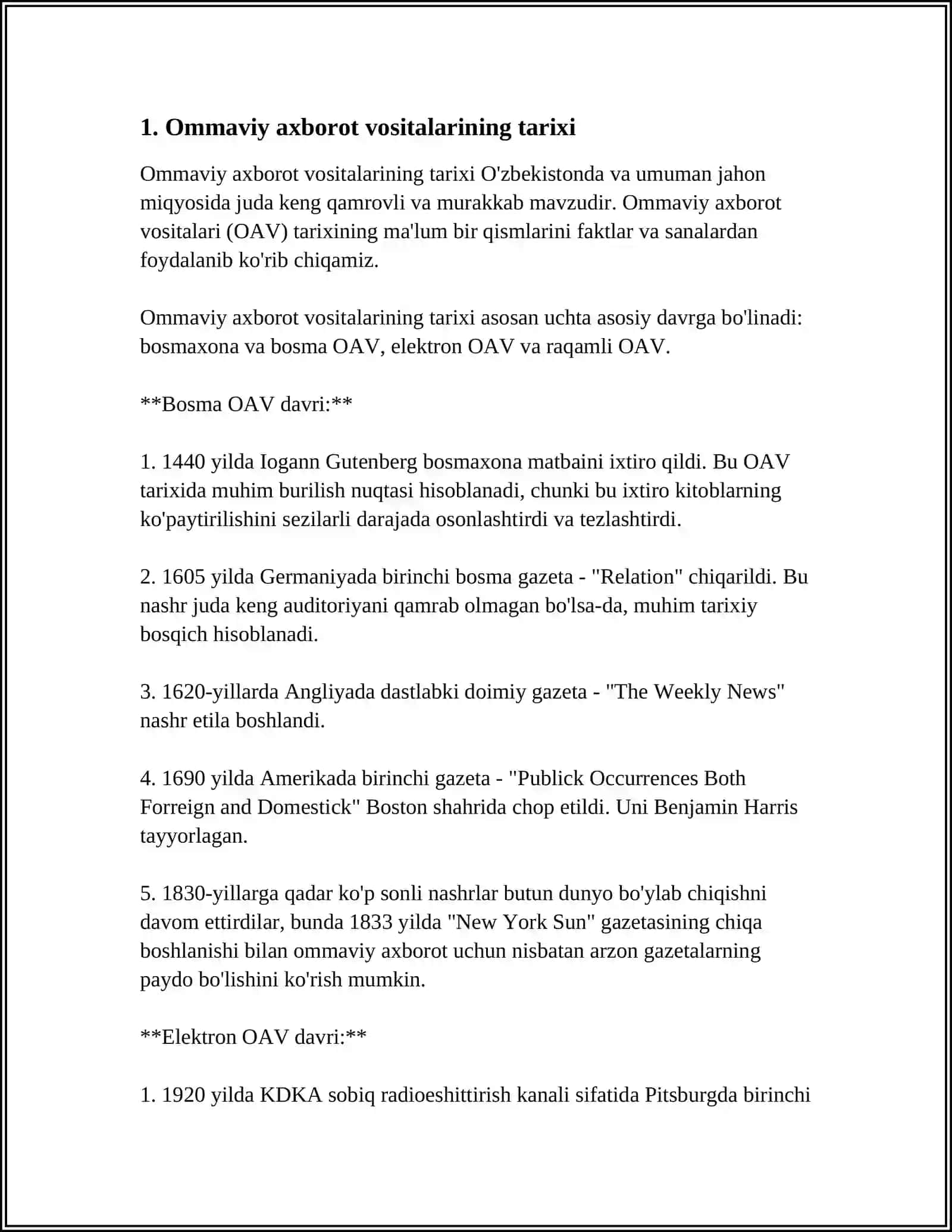 Ommaviy axborot vositalari 3