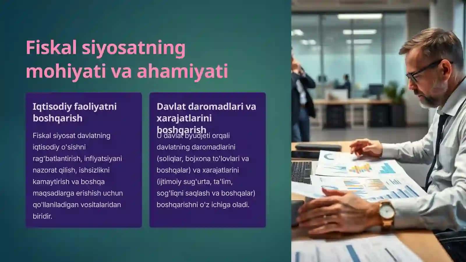 IQTISODIYOT VATURIZM. IQTISODIY O’SISHMUSTAQIL ISHI 3