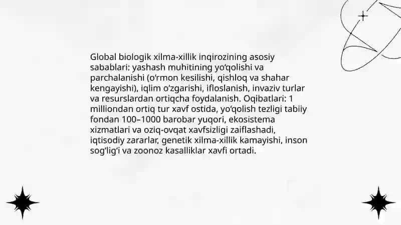 Global-biologik xilma-xillik inqirozi 3