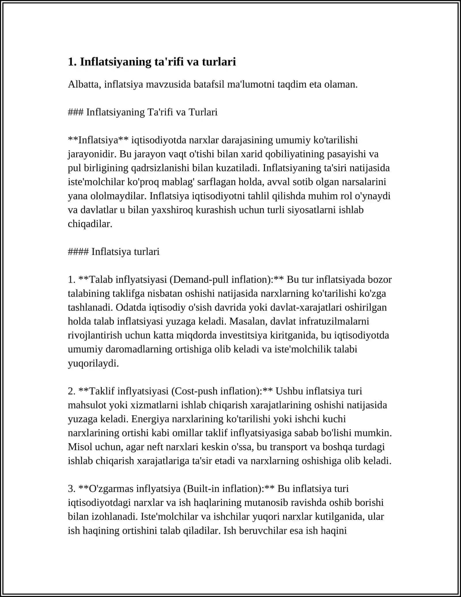 INFLYATSIYA VA UNING IQTISODIYOTGA TA’SIRI 3