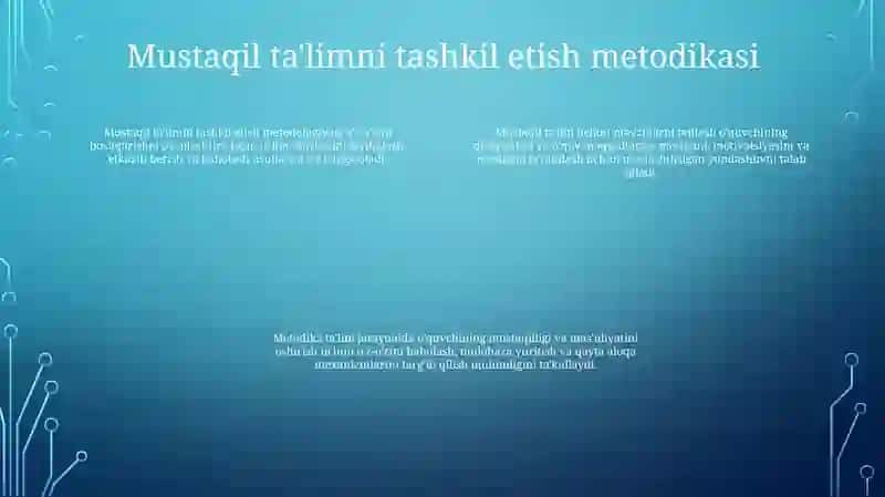 Mustaqil Talim Va Uni Tashkil Etish Metodikasi 3