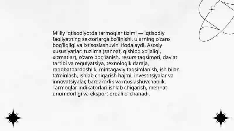 Milliy iqtisodiyotda tarmoqlar tizimi 3