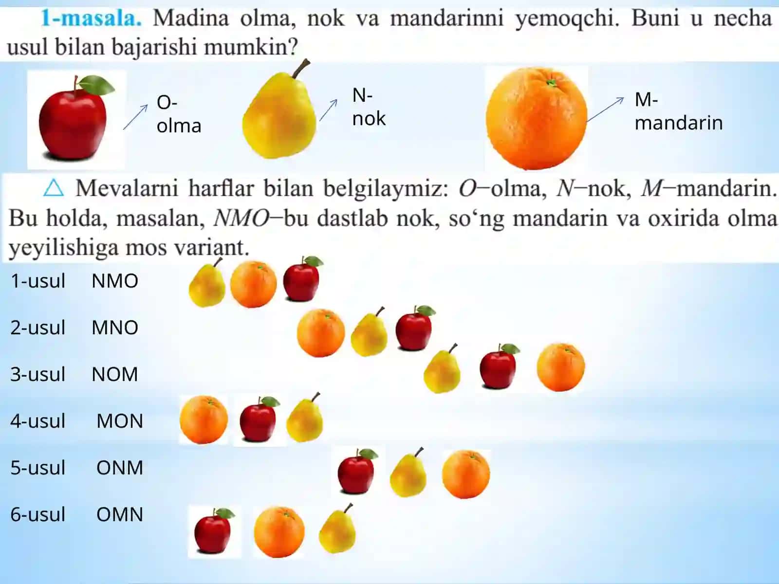 Kombinatorika masalalari 3