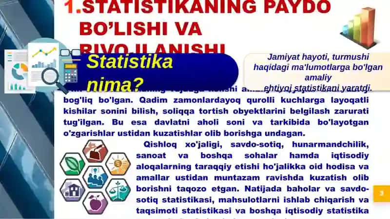 STATISTIKA FANINING PREDMETI VA USLUBI 3