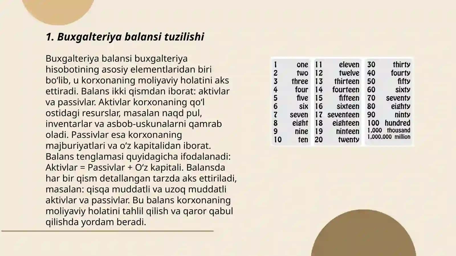Buxgalteriya balansi, buxgalteriya hisobining schotlari va ikki yoqlama yozuv 3