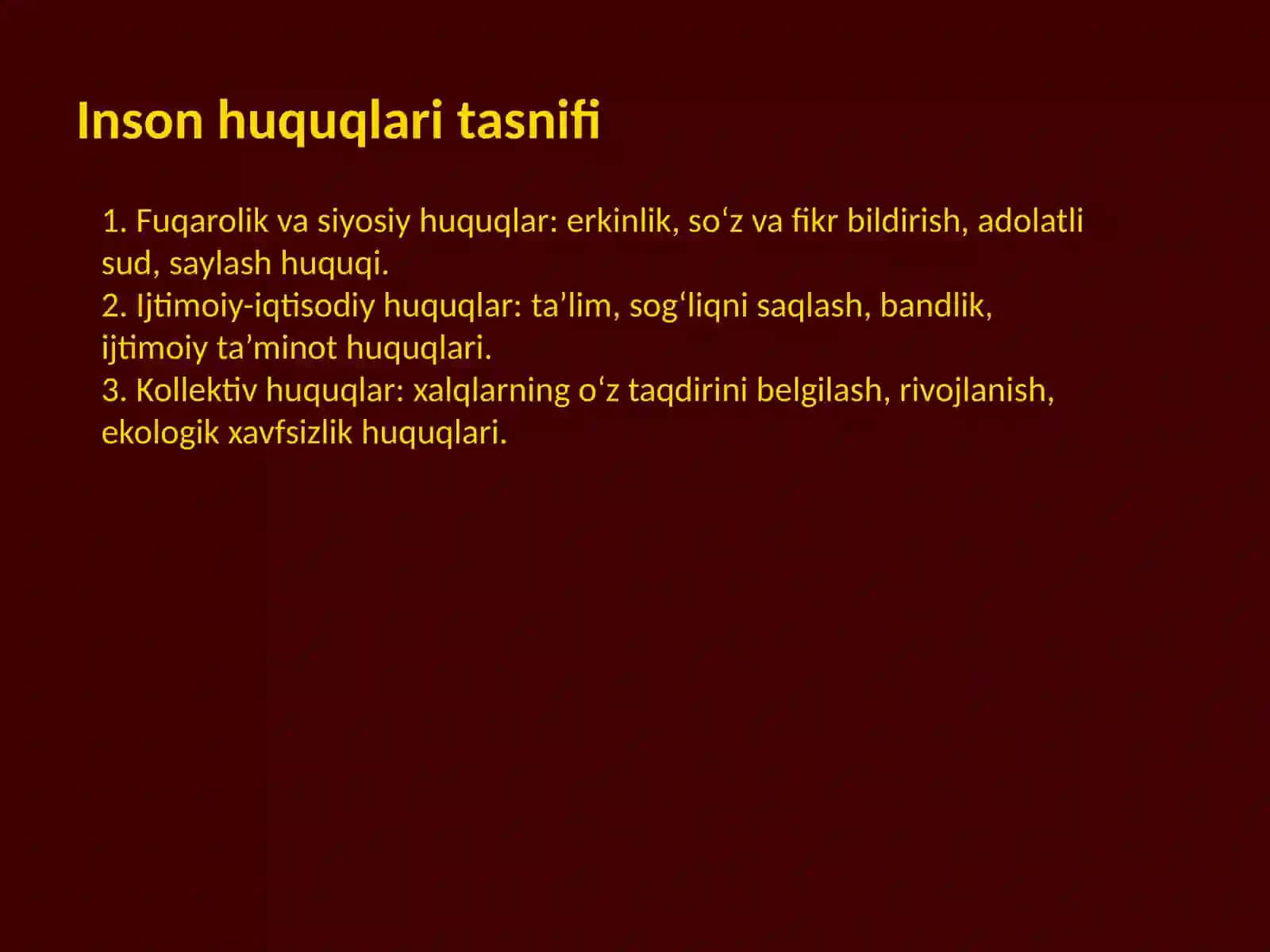 Inson huquqlari tushunchasi 3