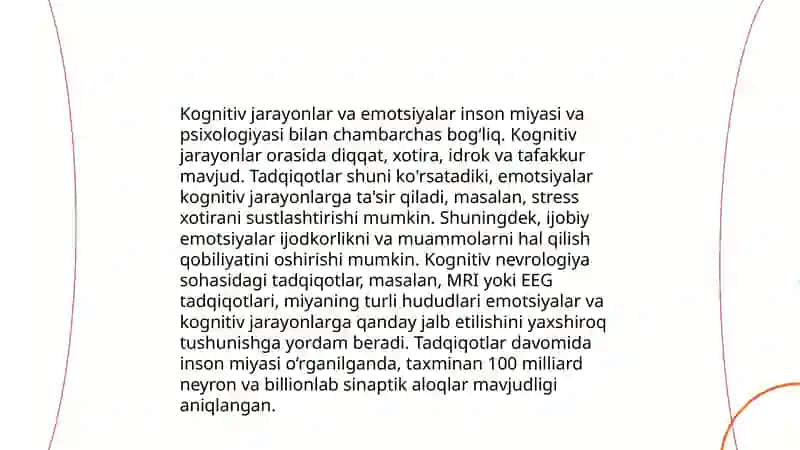 Kognitiv jarayonlar va ijodda emotsiyaning ro'li 3