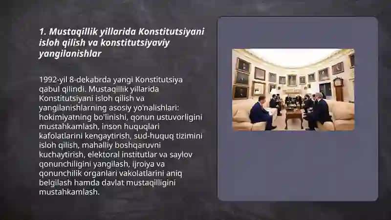 Mustaqillik yillarida davlat boshqaruvida amalga oshirilgan islohotlar 3