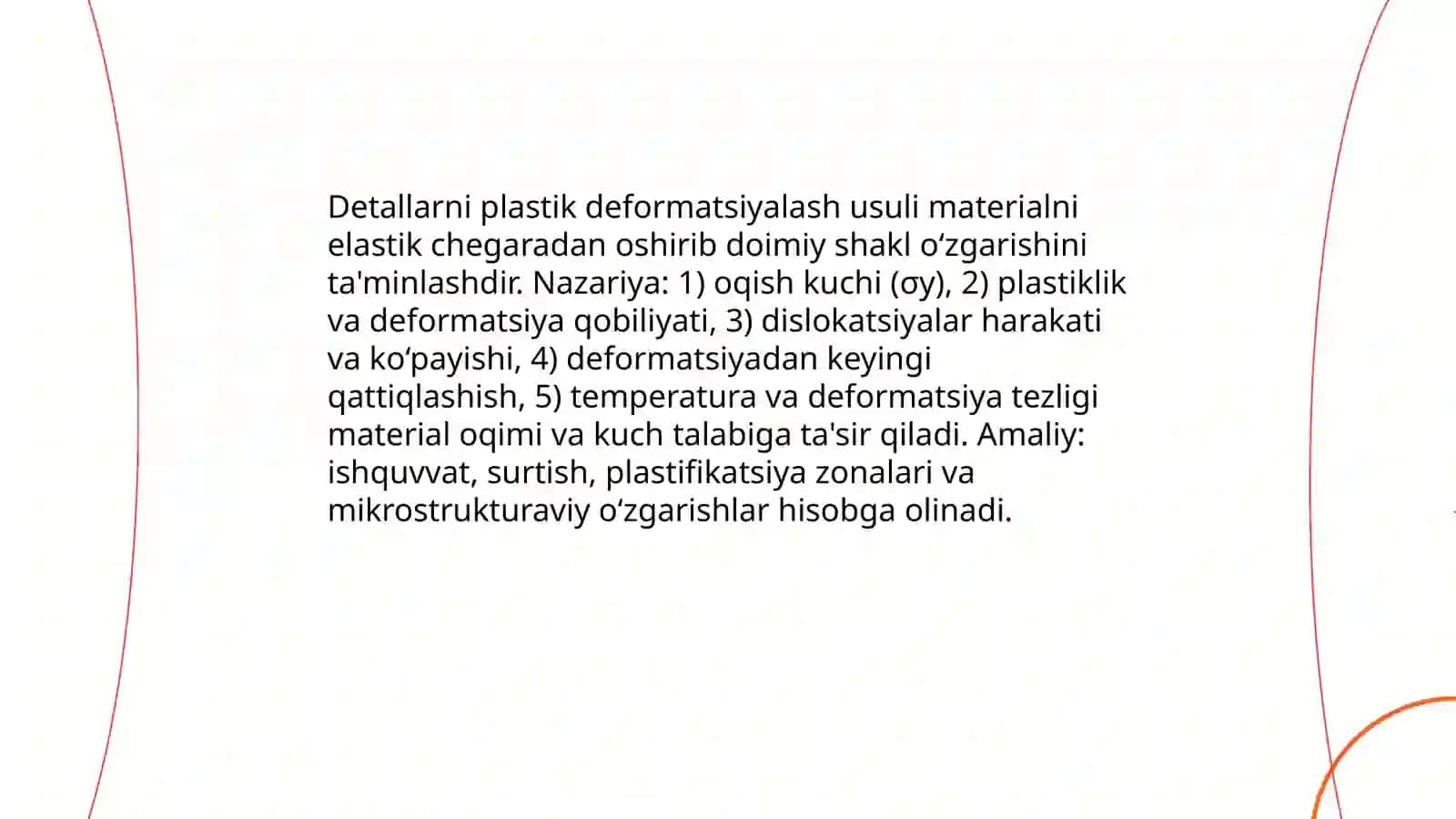 Detallarni plastik deformatsiyalash usulida payvandlashni o‘rganish 3