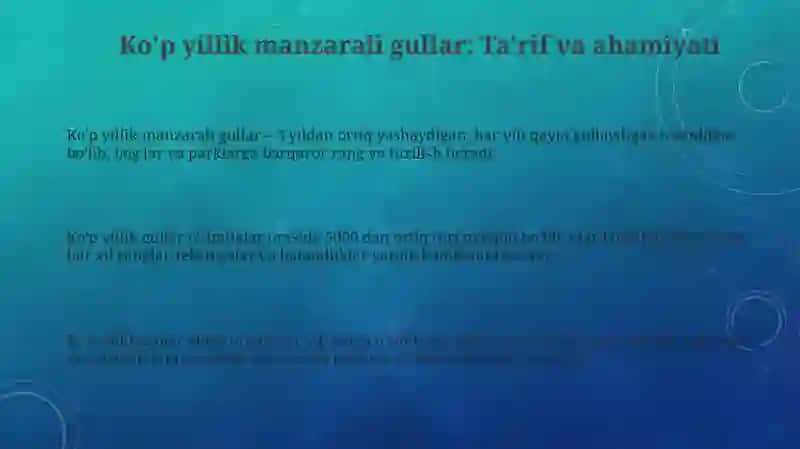 Ko‘p yillik manzarali gullar 3
