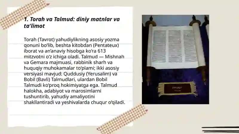 Torah va Talmud: diniy matnlar va ta'limot 3