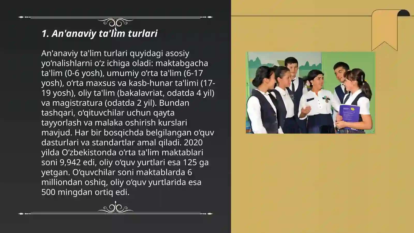 An'anaviy ta'lim turlari 3