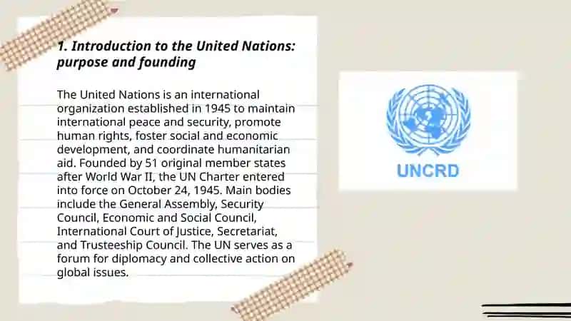 Ingiliz tilidan ingilizcha United Nations haqida taqdimot 3