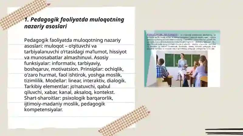 Pedagogik faoliyatda muloqotning nazariy asoslari 3