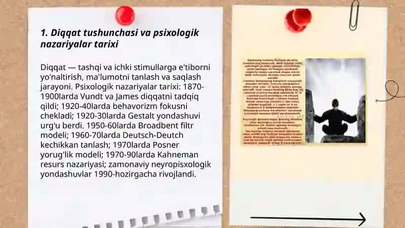 Diqqatning psixologik nazariyalari 3