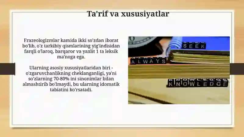 Fraziologiya haqida umumiy tushuncha 3