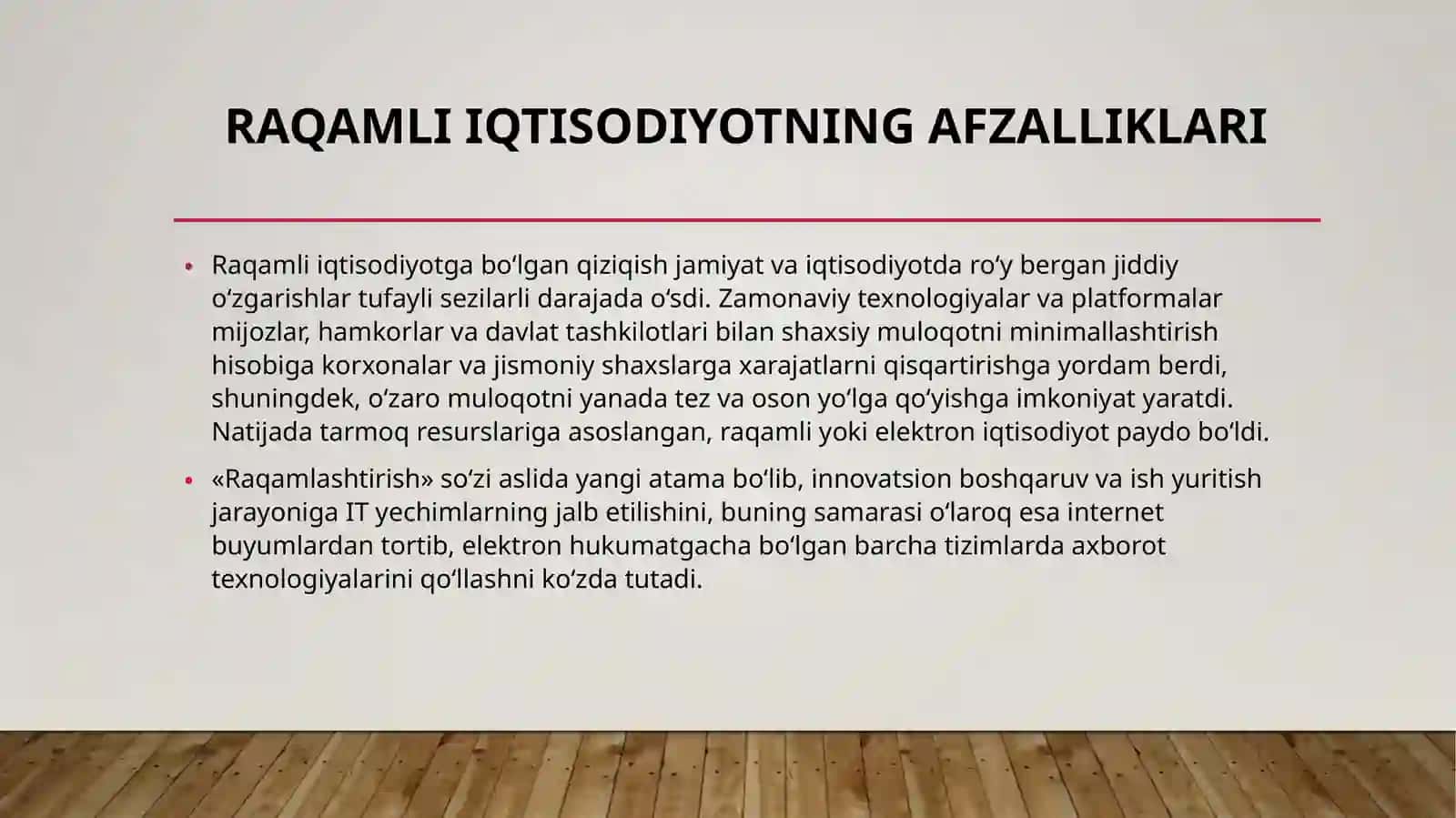 Raqamli iqtisodiyotning afzalliklari 3