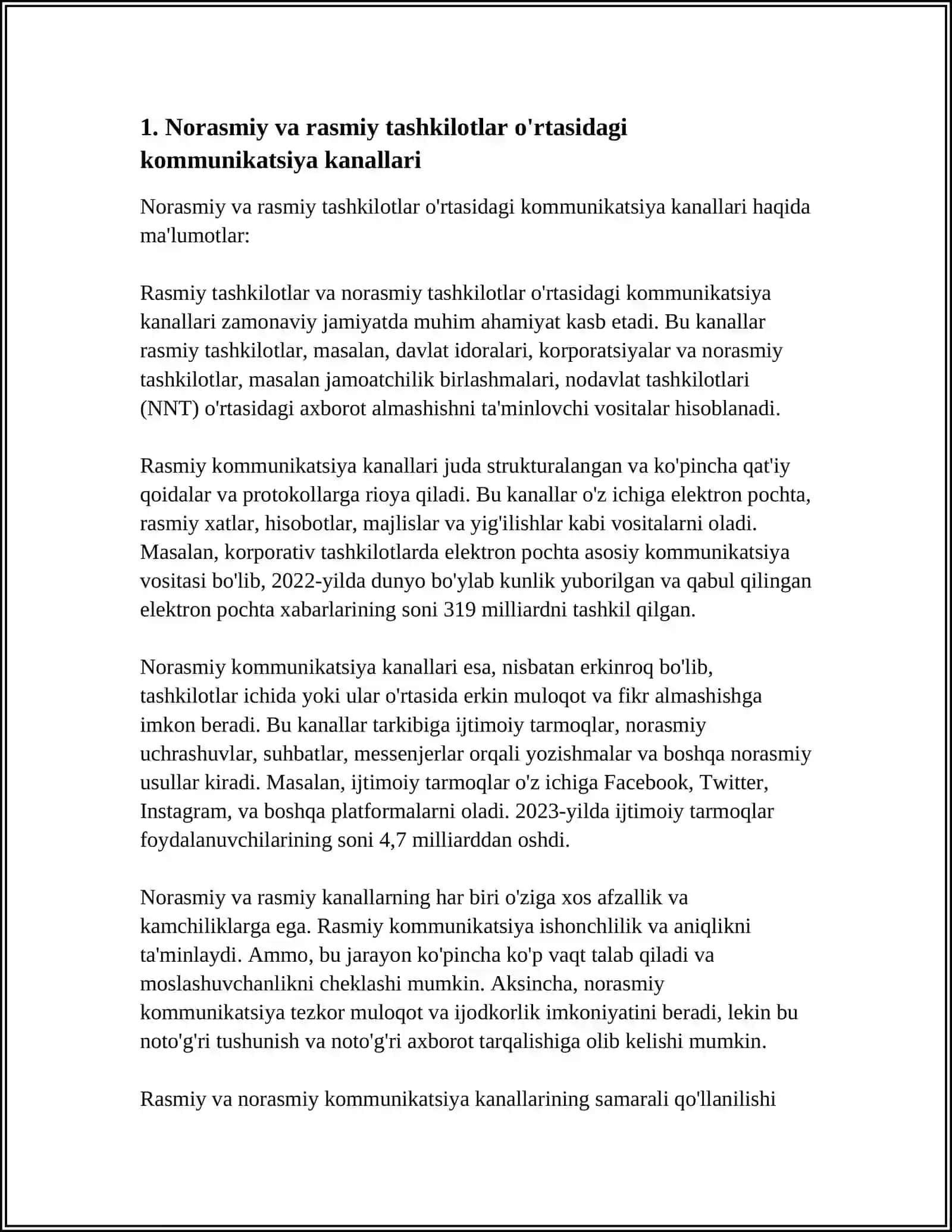NORASMIY TASHKILOTLAR VA RASMIY TASHKILOTLAR BILAN ALOQALARI 3