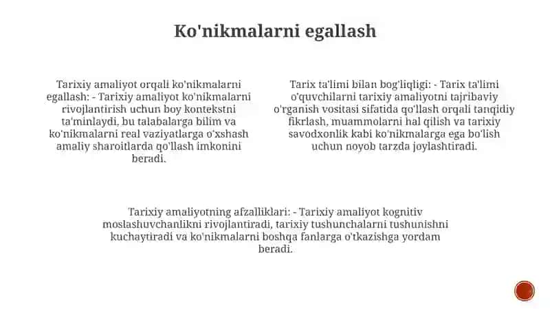 Tarix Darslarida Amalyotning O'Rni 3