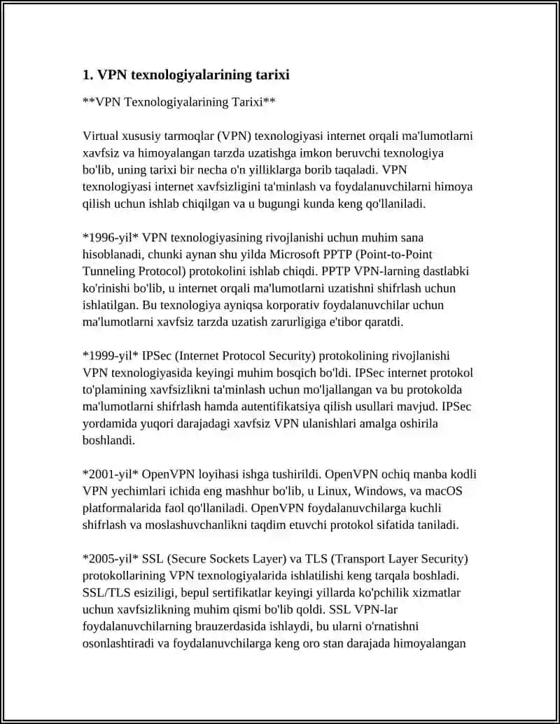 VPN Texnologiyalarining Tarixi 3