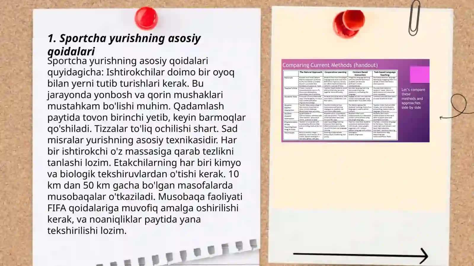 Sportcha yurish texnikasini o'rgatish metodikasi 3