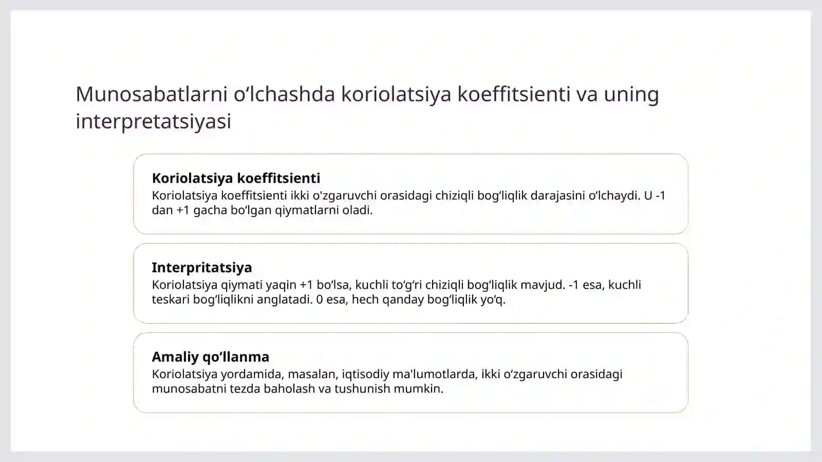 Statistik korelyatsion va regressiv tahlil metodlari 3