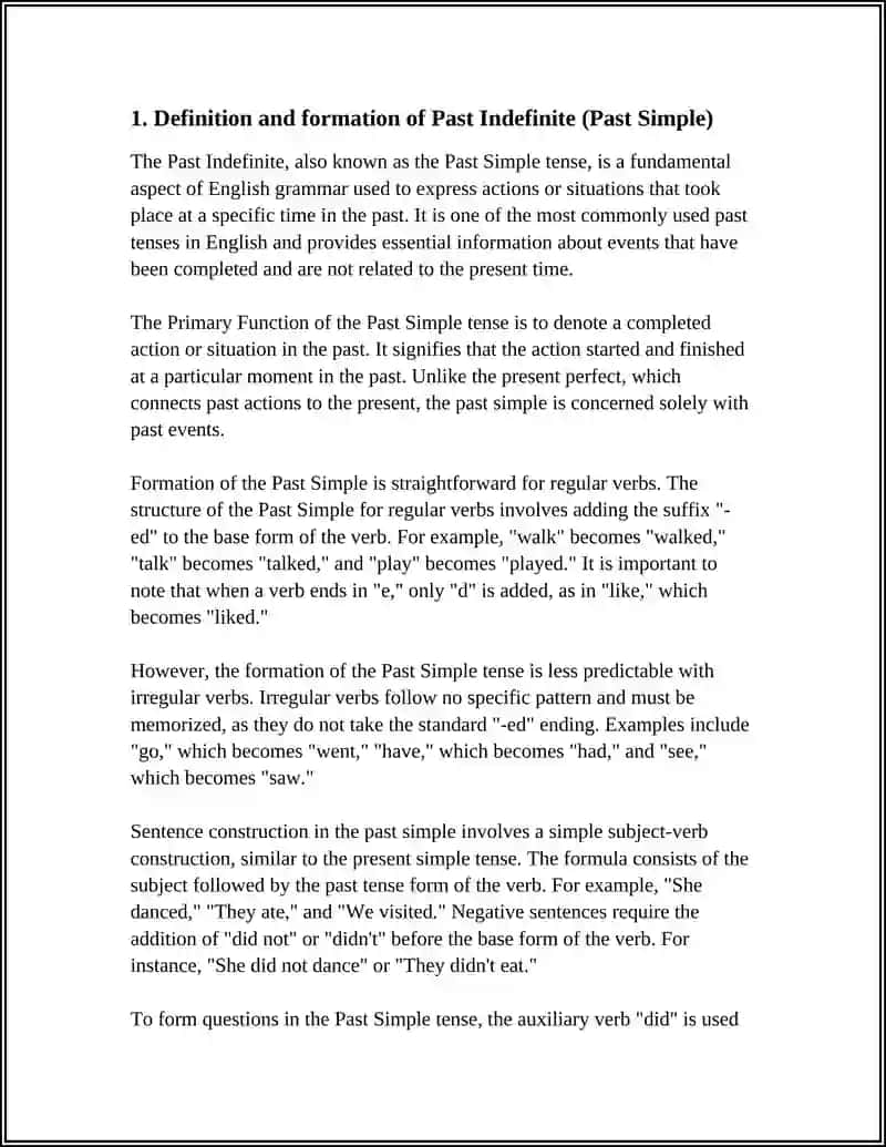 PAST INDEFINITE AND PAST CONTINUOS TENSES 3