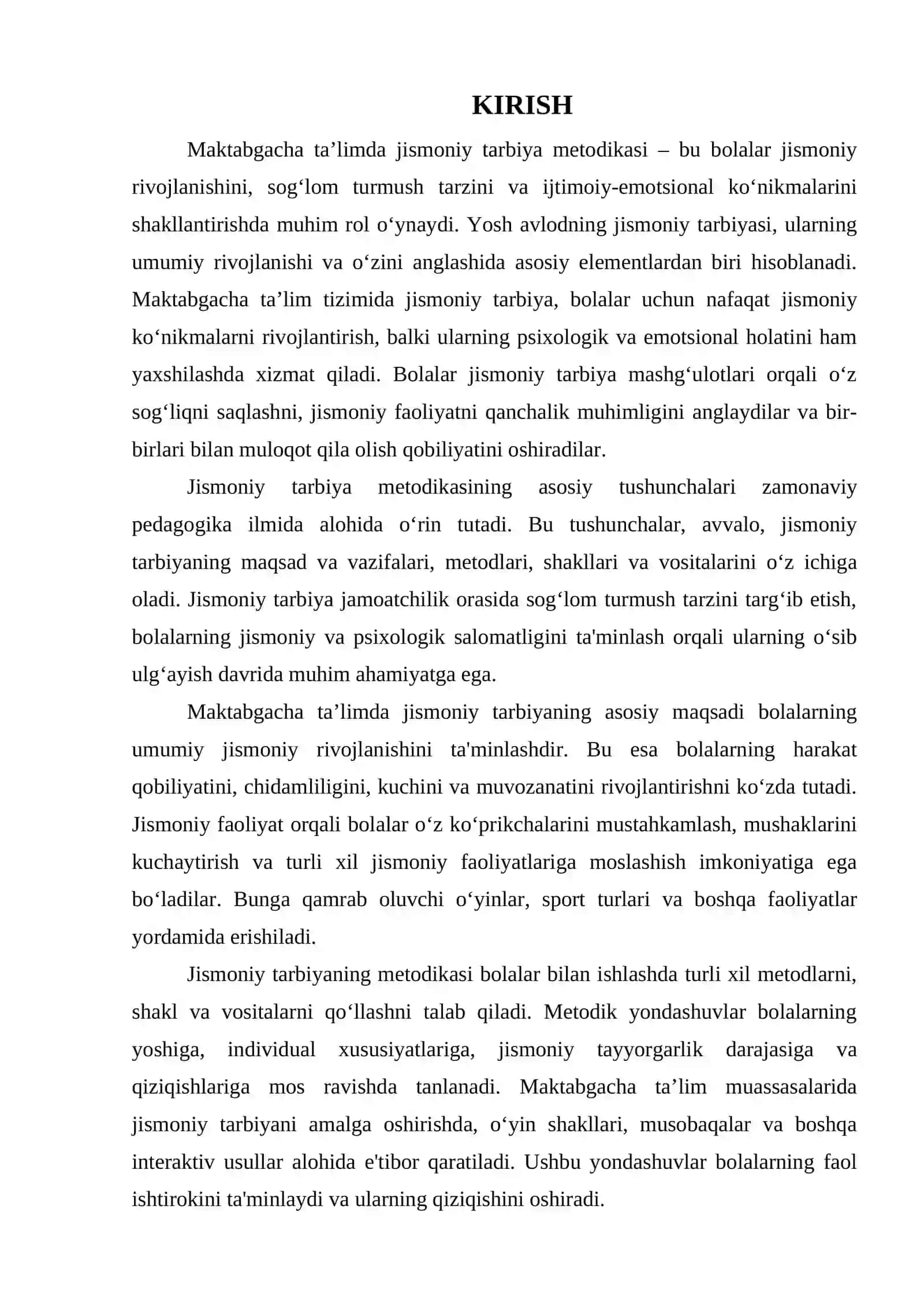 MAKTABGACHA TA’LIMDA JISMONIY TARBIYA METODIKASINING ASOSIY TUSHUNCHALARI 3
