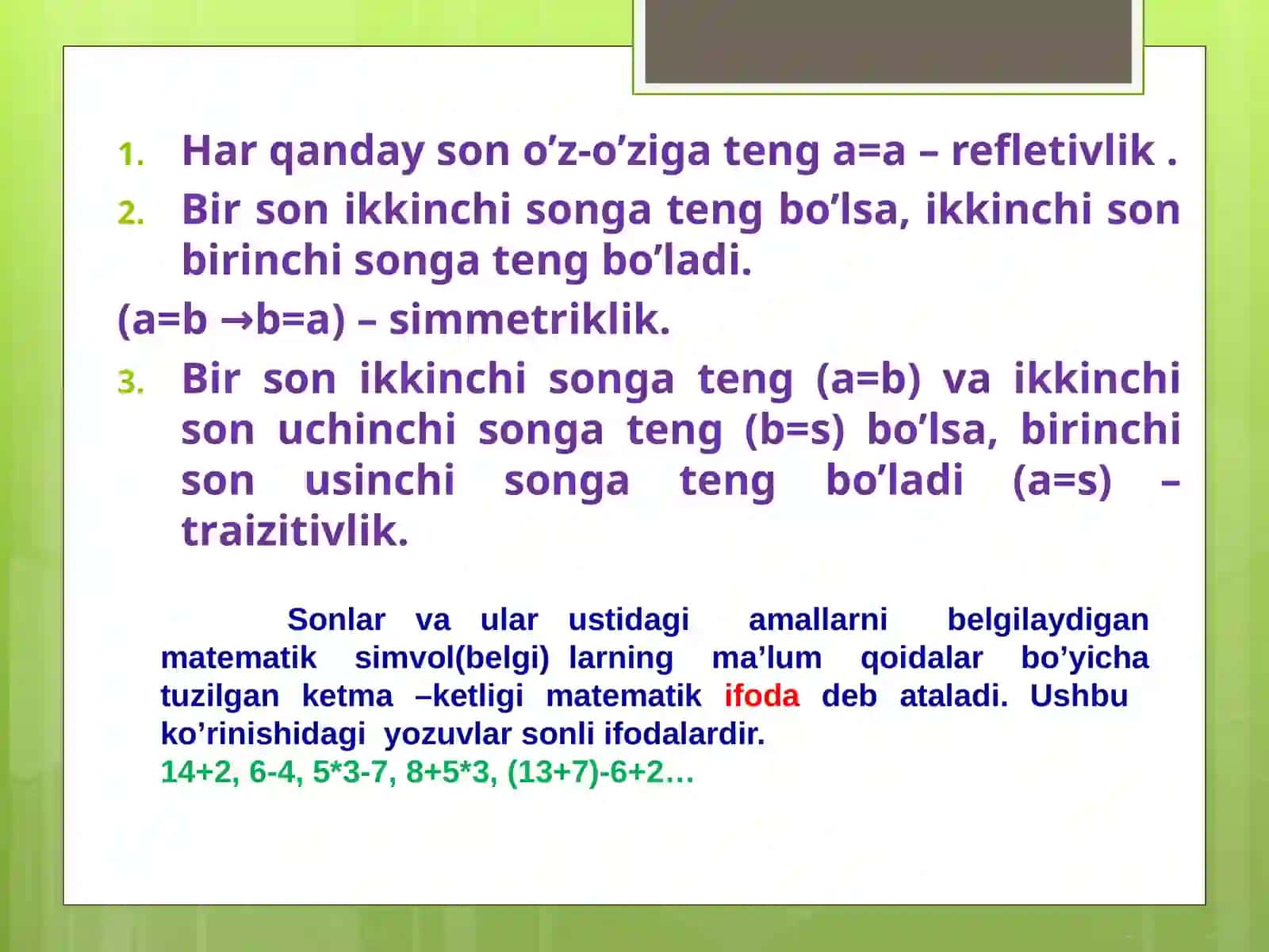 Tenglama va uni yechishga oʻrgatish usullari 3