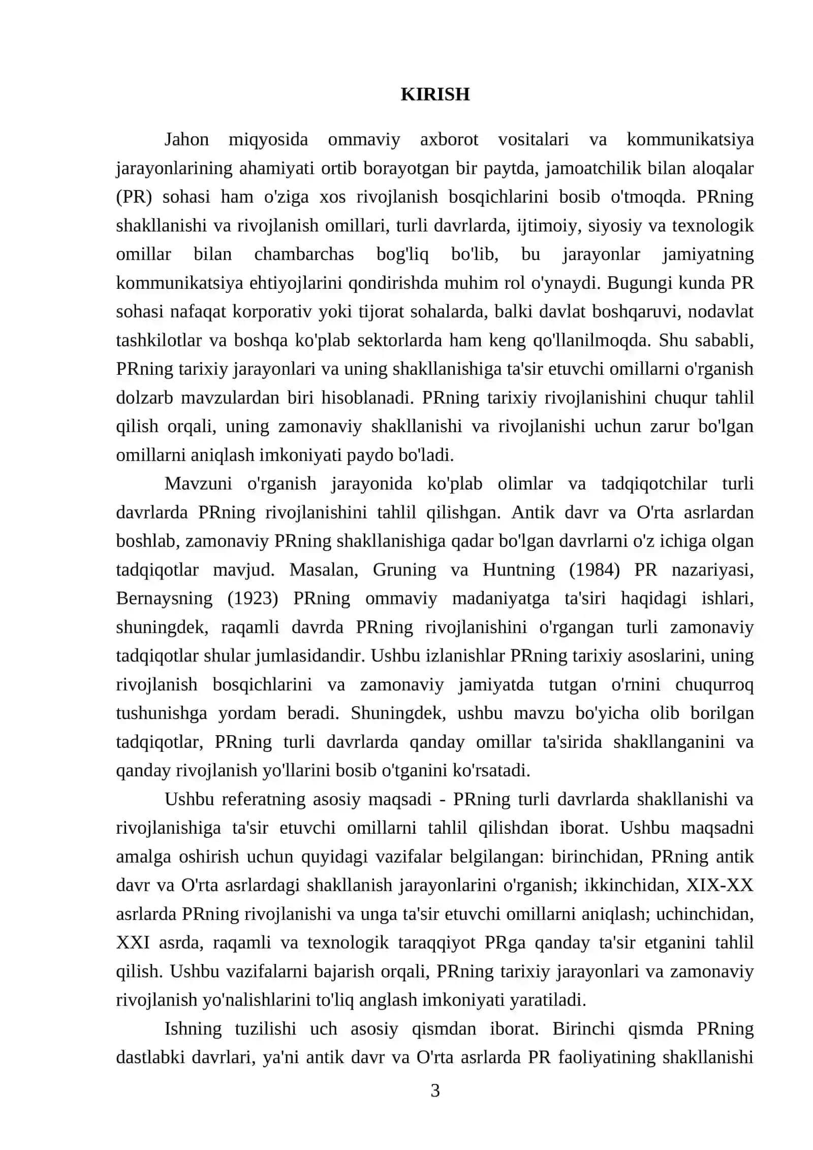 PRni shakillanish omillarini tahlil qilish 3