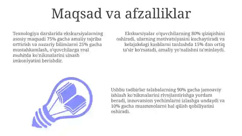 Texnologiya darslarida ekskursiyalarni tashkil 3