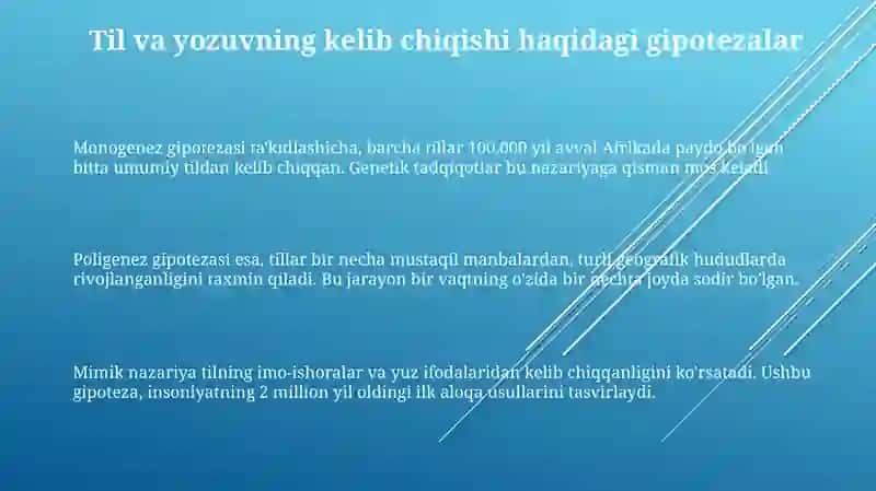 Til va yozuvning kelib chiqishi: Nazariyalar va gipotezalar 3