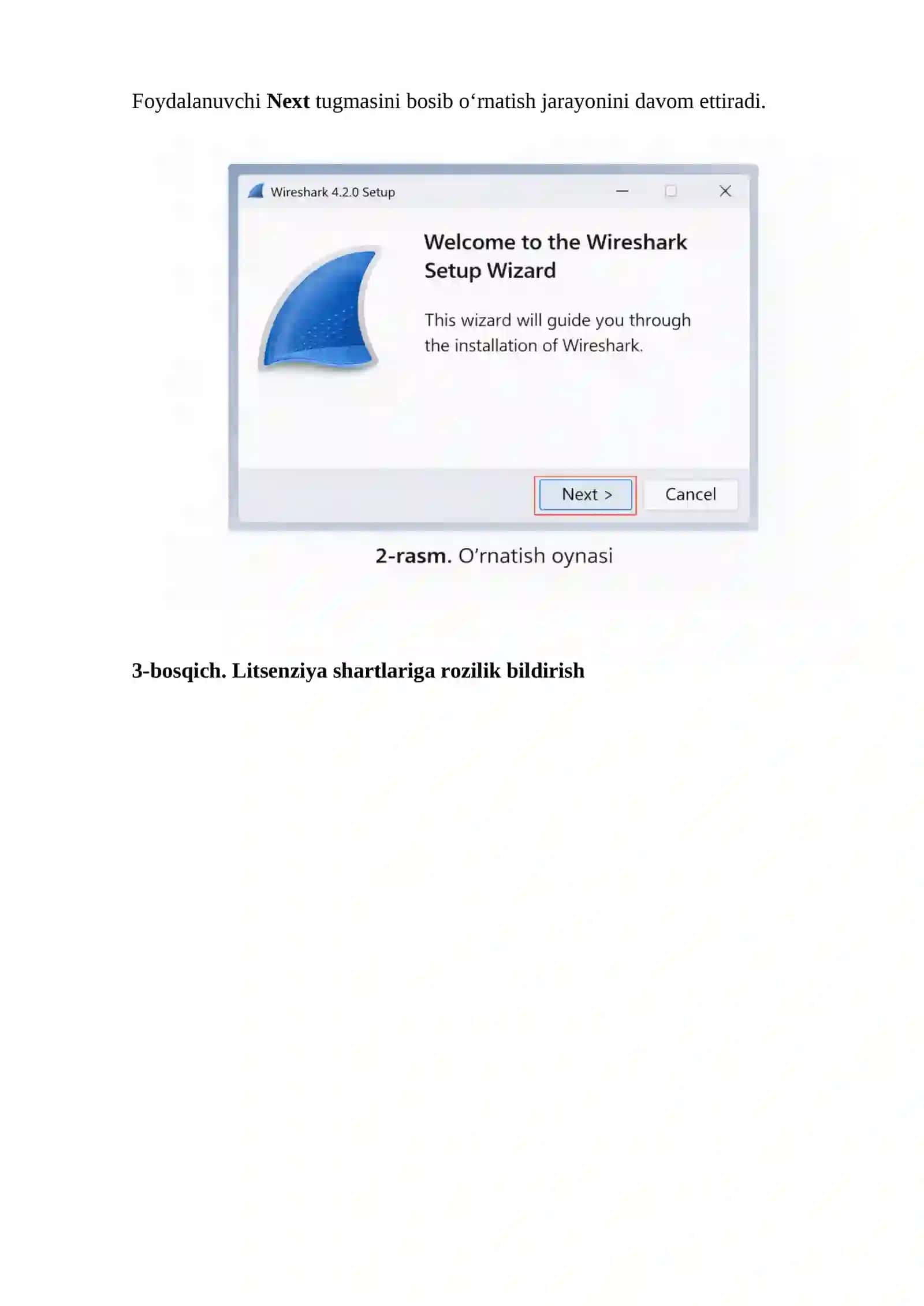 Wireshark dasturini o‘rnatish va sozlash 3