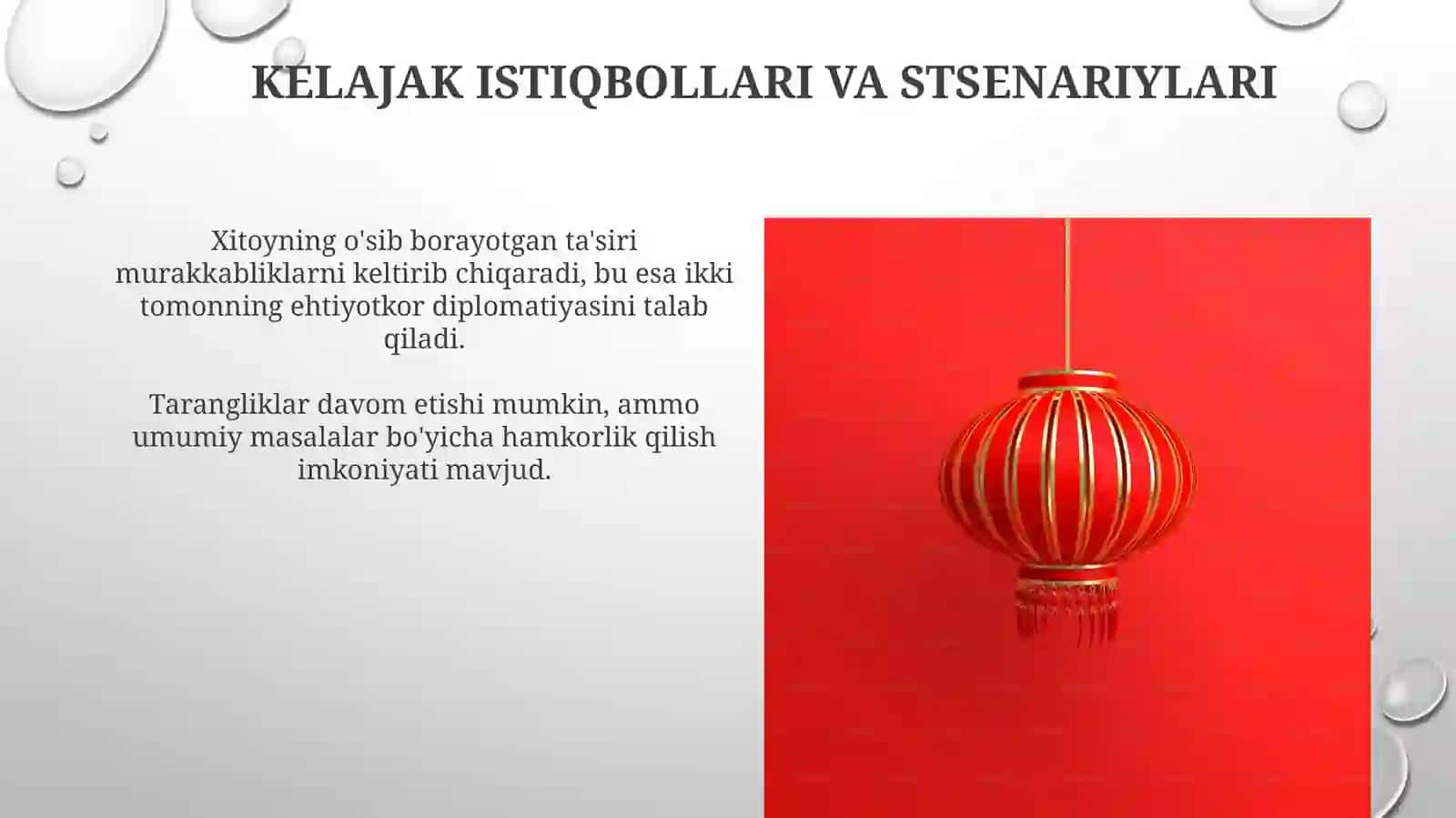Kelajak istiqbollari va stsenariylari 3
