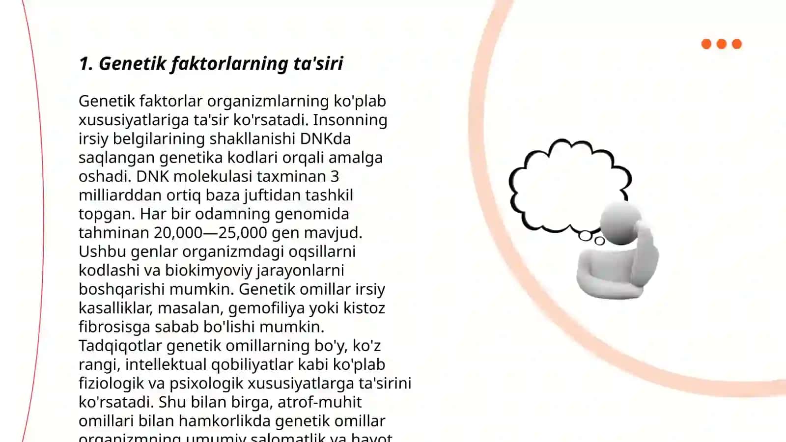 Genetik faktorlarning ta'siri 3