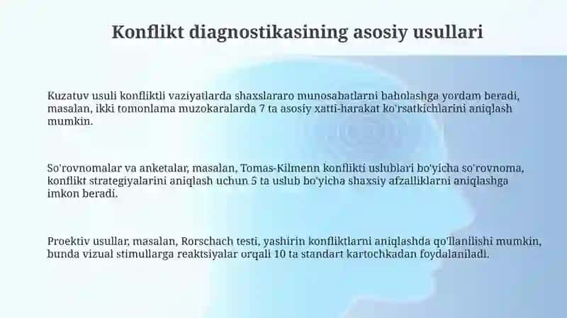 Umumiy psixodiagnostikada Konfliktlar diagnostikasi 3