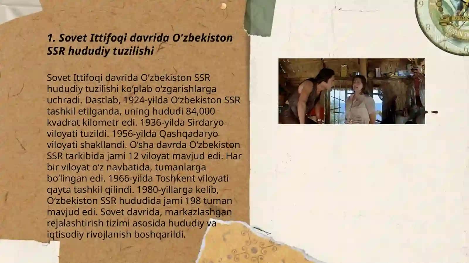 Sovet tizimi davri 1925-1991-yil.Oʻzbekiston tarixiy geografiyasi 3