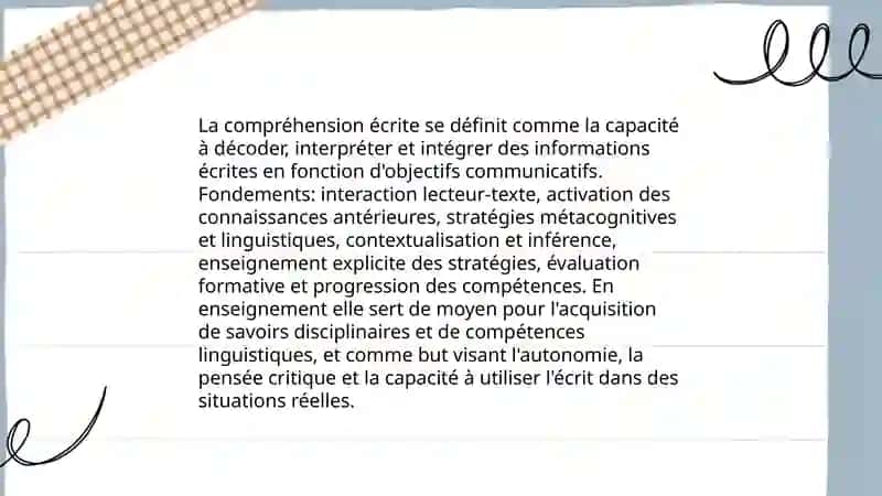 Comprehension ecrite comme le moyen et le but de l'enseignement 3